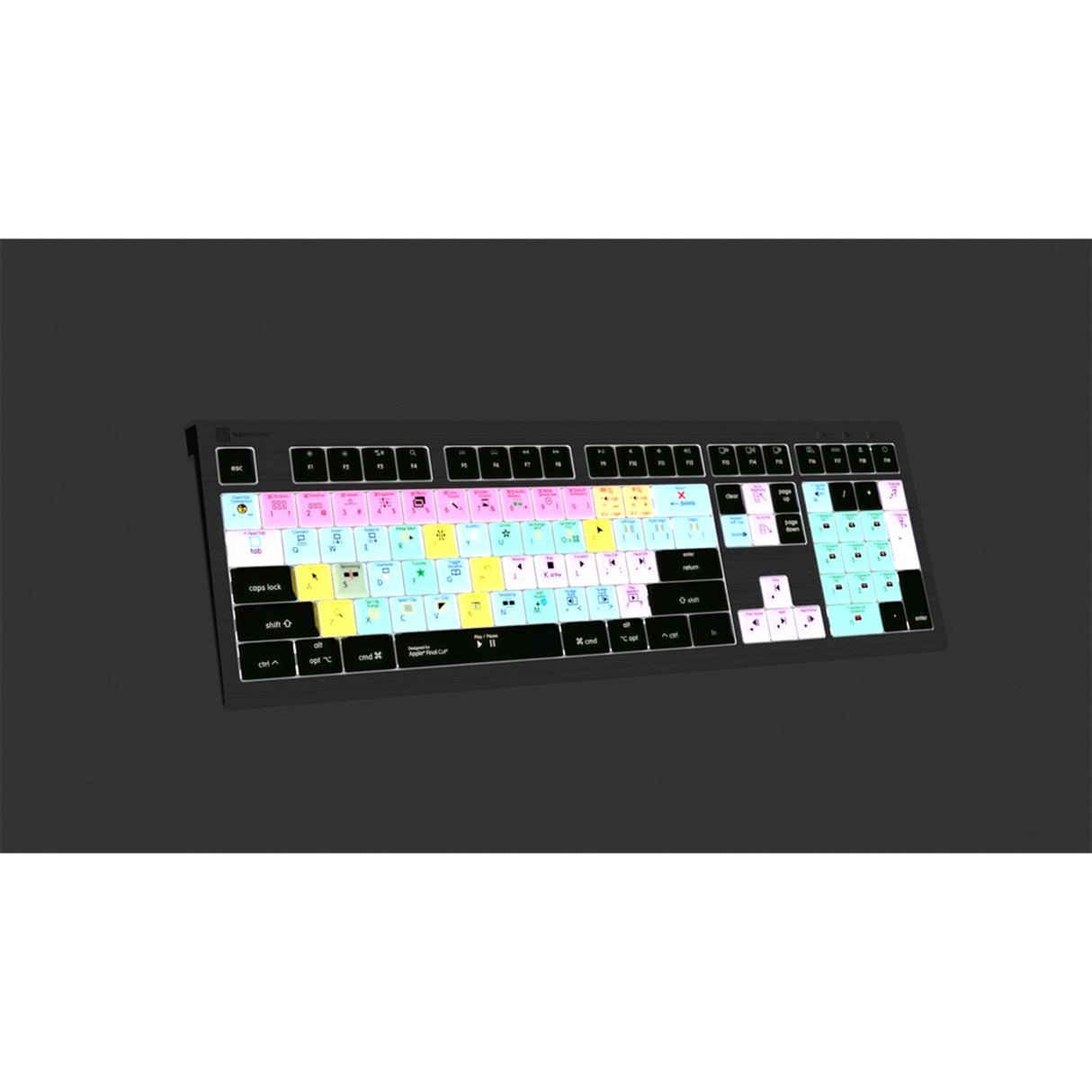 Logickeyboard LKB-FCPX10-A2M-US Apple Final Cut Pro X Astra 2 MAC Backlit Shortcut Keyboard