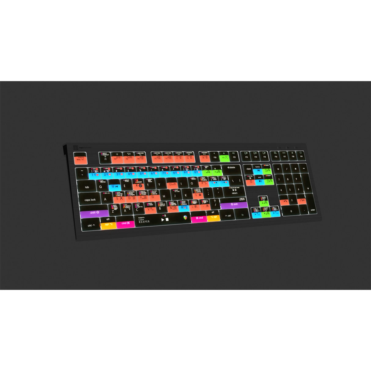 Logickeyboard LKB-REAP-A2M-US Reaper Mac ASTRA 2 Backlit Shortcut Keyboard