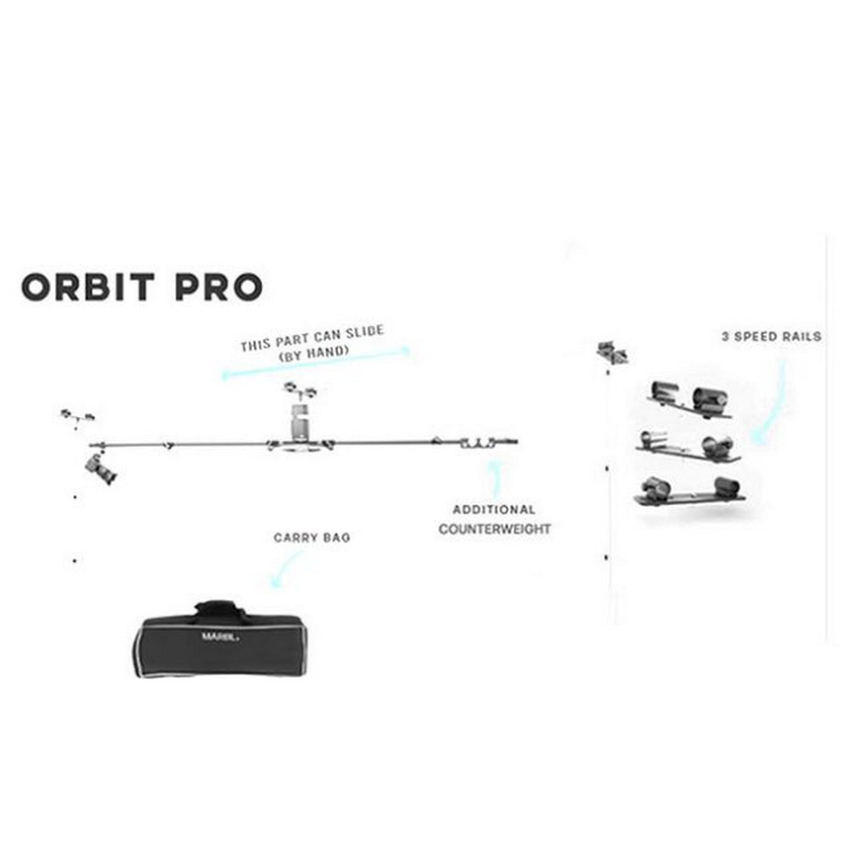 MARBL. Orbit Overhead Camera Dolly Pro Kit