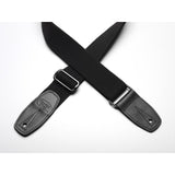 Reunion Blues RBS-29 Merino Wool Guitar Strap,  Black with Classic Black Leather Tab