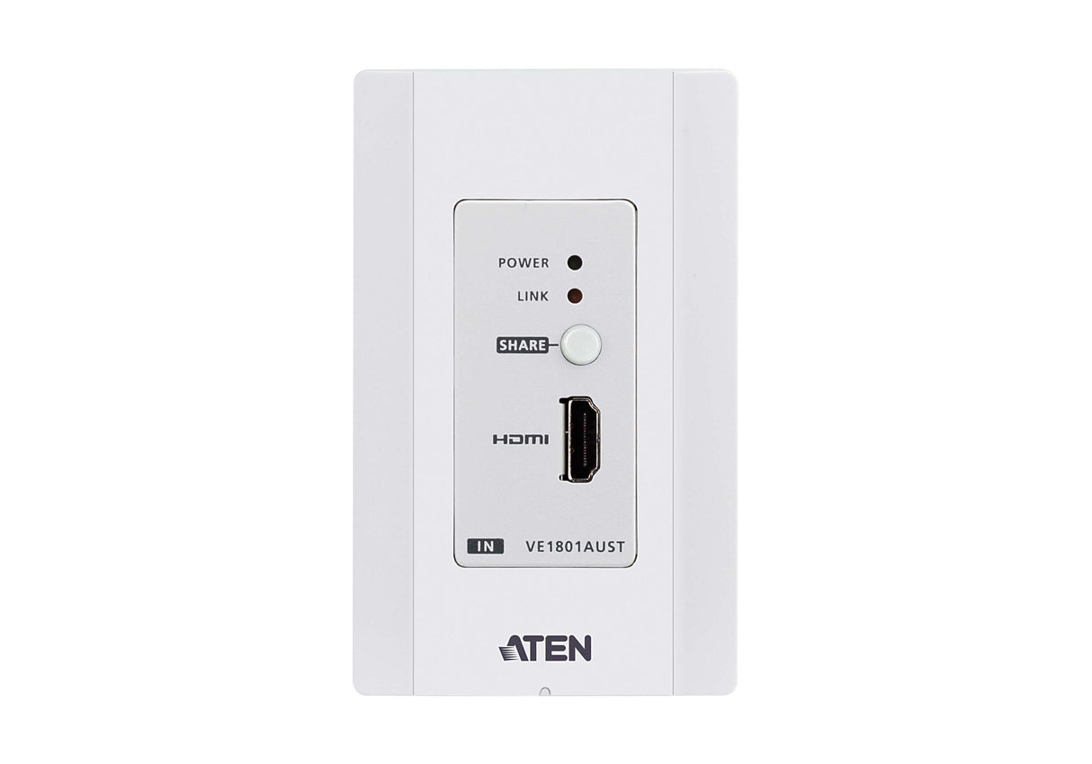 ATEN VE1801AUST HDMI HDBaseT-Lite Transmitter with US Wall Plate/PoH
