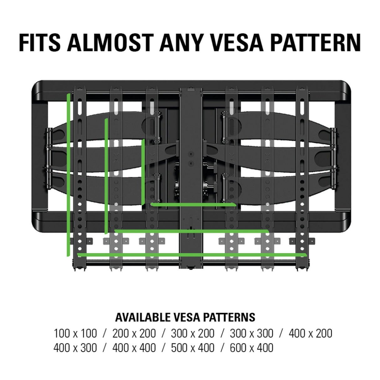 Sanus VLF628B1 Full-Motion Mount for 46-90-Inch Flat Panel TVs