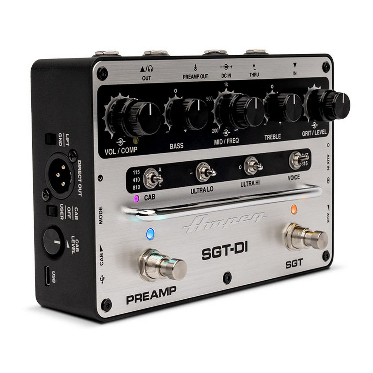 Ampeg SGT-DI preamp/DI 3-Band EQ Stompbox