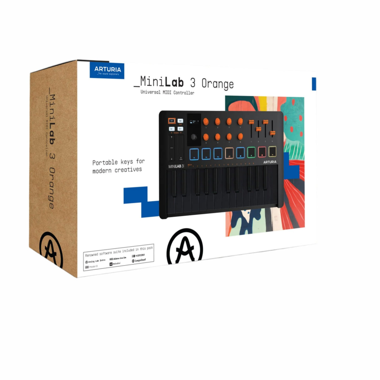 Arturia MiniLab 3 25-Note Compact MIDI Keyboard and Pad Controller