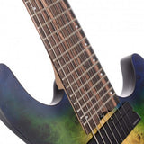 Cort KX508 Multi-Scale II 8-string Guitar, Mariana Blue Burst