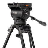 E-Image EI-7100-AA 2-Stage Aluminum 100mm Fluid Head Tripod Kit