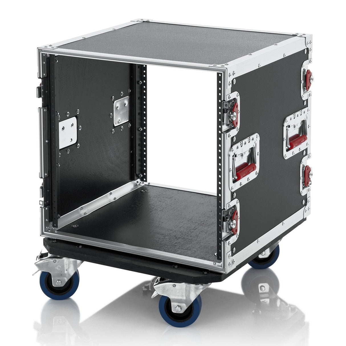 Gator G-TOUR 10U CAST ATA Wood Flight Rack Case with Casters, 10U 17-Inches Deep