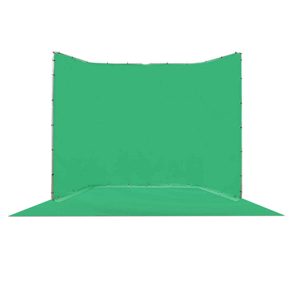 Ikan BD-13F-GRN-F Portable Panoramic Chroma Key Backdrop with Ground Cloth Green