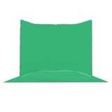 Ikan BD-13F-GRN-F Portable Panoramic Chroma Key Backdrop with Ground Cloth Green