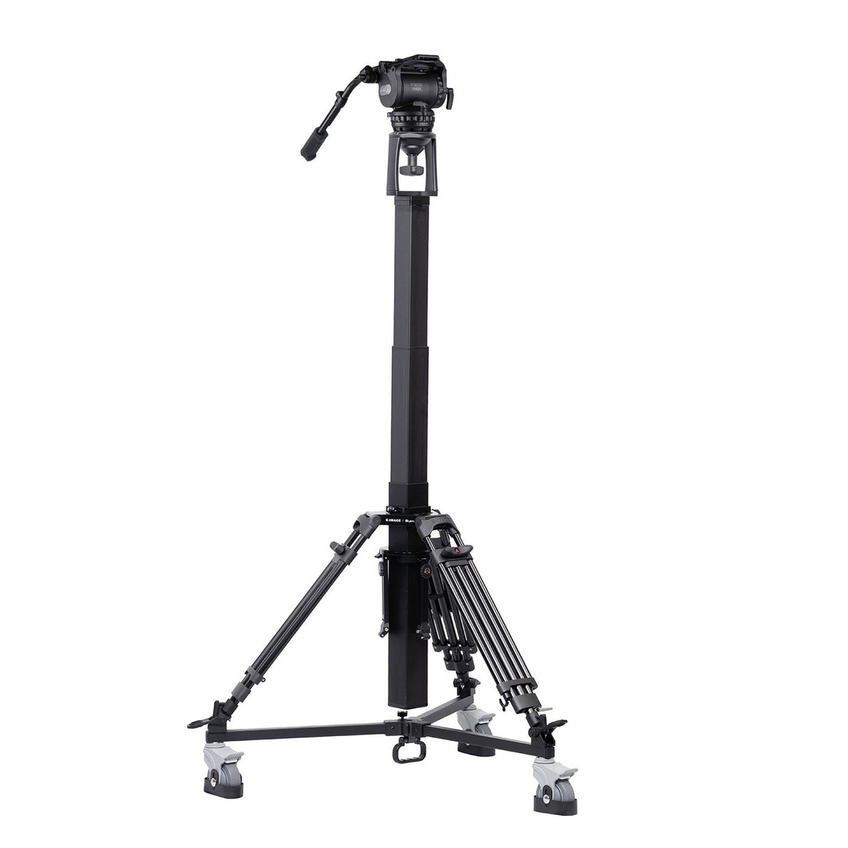 Ikan PT419W-TM-MPEDESTAL 19-Inch Widescreen Teleprompter with Talent Monitor, Motorized Pedestal, and Dolly Turnkey