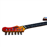 JET Guitars JS 600 TRS HSS Mahogany Body Electric Guitar with Flamed Top, Mixed Ebony Fretboard