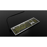 Logickeyboard Large Print Yellow on Black Slim Line PC Keyboard Accurate Typing Large Printed Keyboard