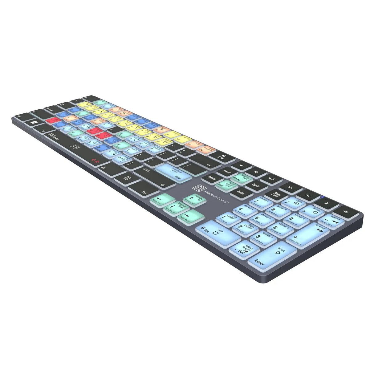 Logickeyboard TITAN Wireless Backlit Keyboard for Cubase/Nuendo, US Windows