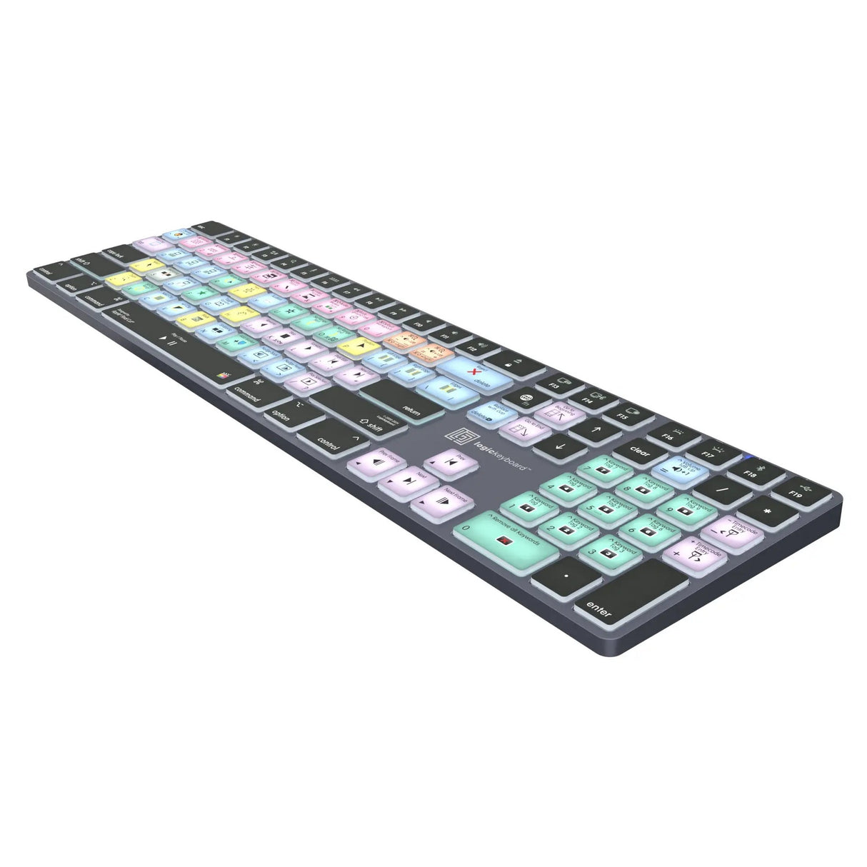 Logickeyboard Titan Wireless Backlit Shortcut Mac Keyboard for Final Cut Pro X