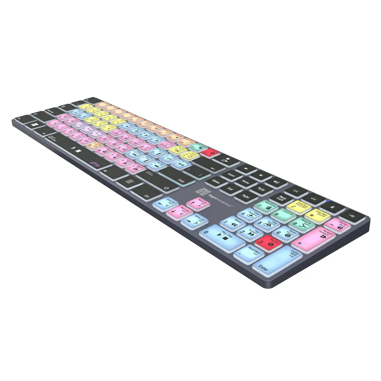 Logickeyboard TITAN Wireless Backlit Keyboard for Avid Pro Tools, US Windows