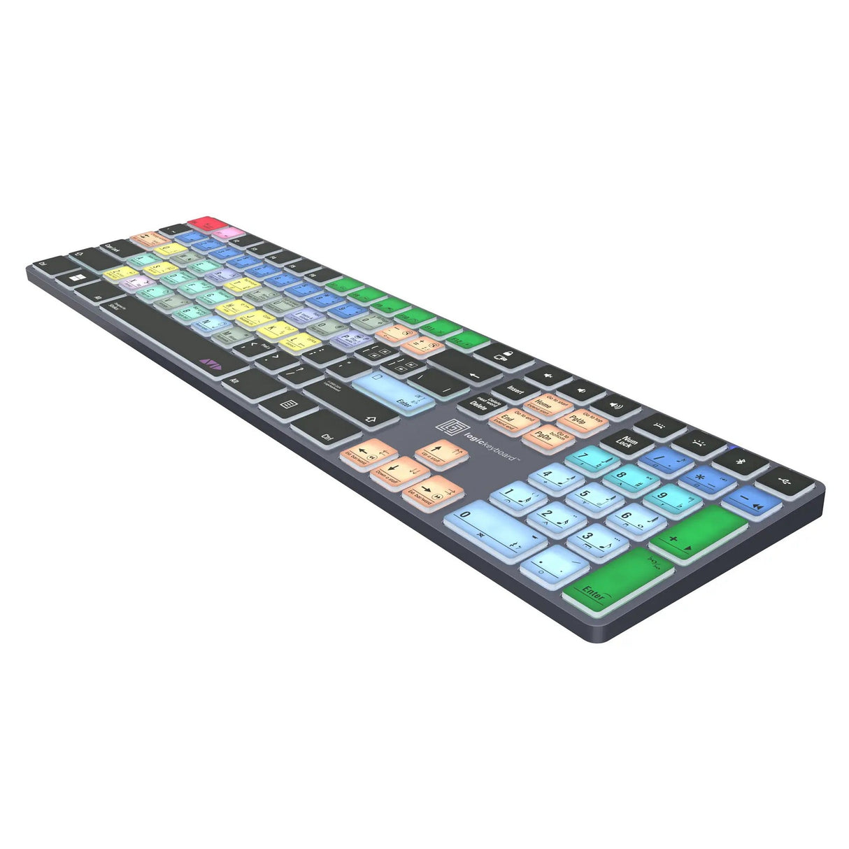 Logickeyboard TITAN Wireless Backlit Keyboard for Avid Sibelius, US Windows