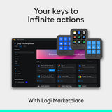 Logitech MX Keypad 9-Key USB-C Programmable Macro Pad
