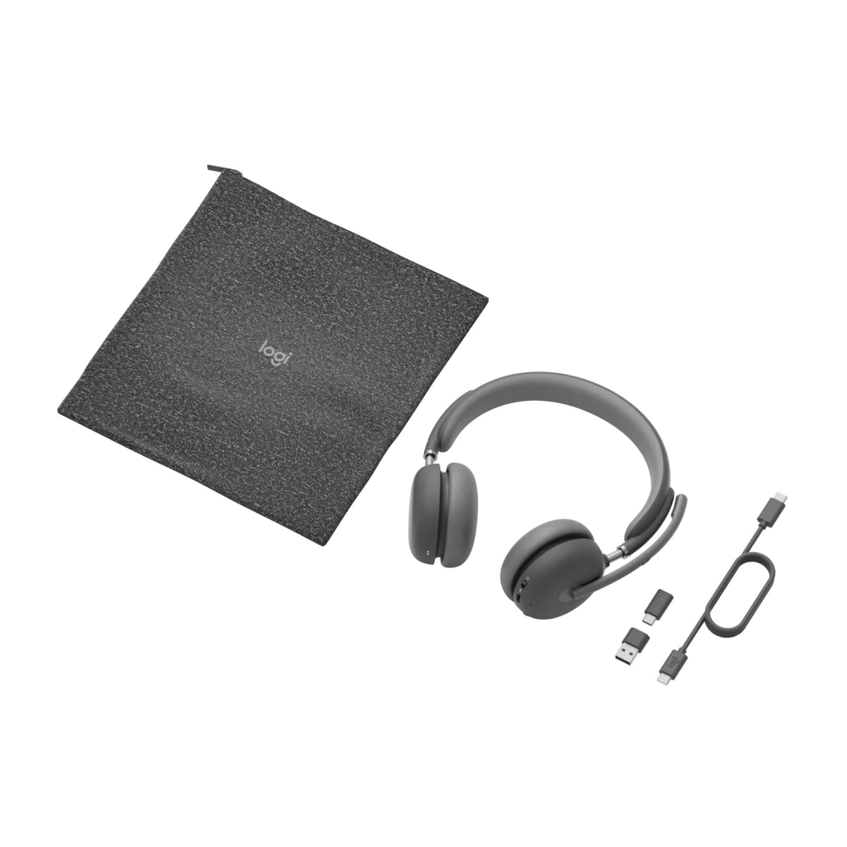 Logitech Zone Wireless 2 AI-Powered Headset for Teams, Graphite