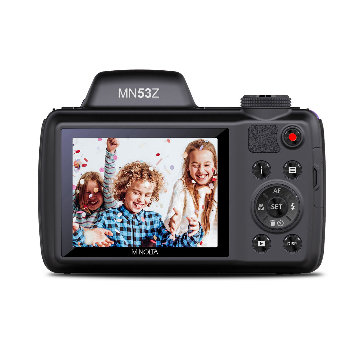 Minolta MN53Z 16 MP HD Bridge Digital Camera with 53x Optical Zoom, Purple