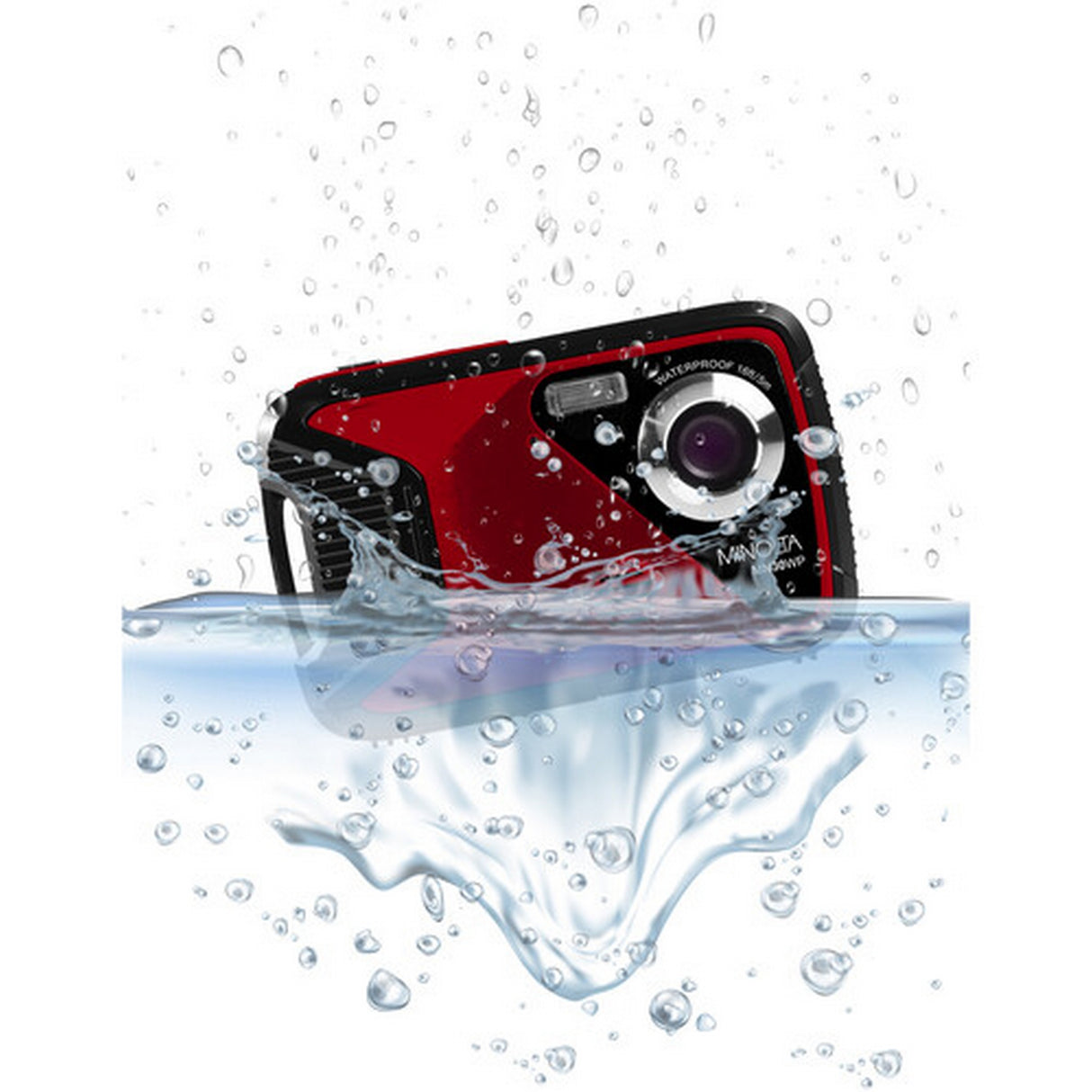 Minolta MN30WP 21 MP 1080P HD Waterproof Digital Camera, Red