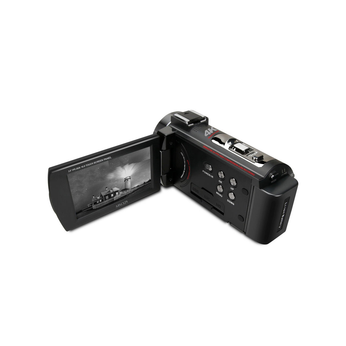 Minolta MN4K20NV 4K Ultra HD 30 MP Night Vision Camcorder, Black