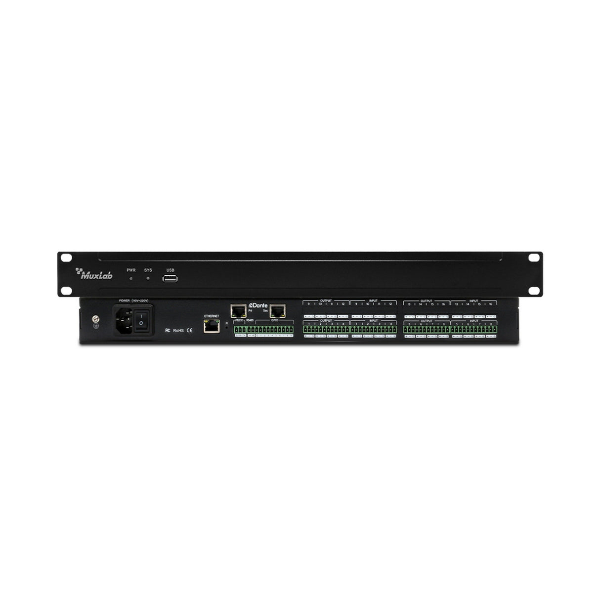 MuxLab 500601 Dante 8-Channel Audio DSP