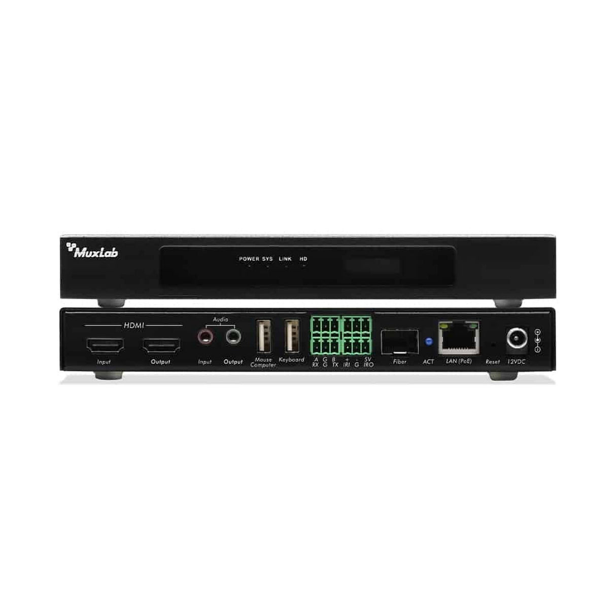 MuxLab 500860 HDMI Over IP PoE Seamless Transceiver 4K30 for AV Over IP Systems