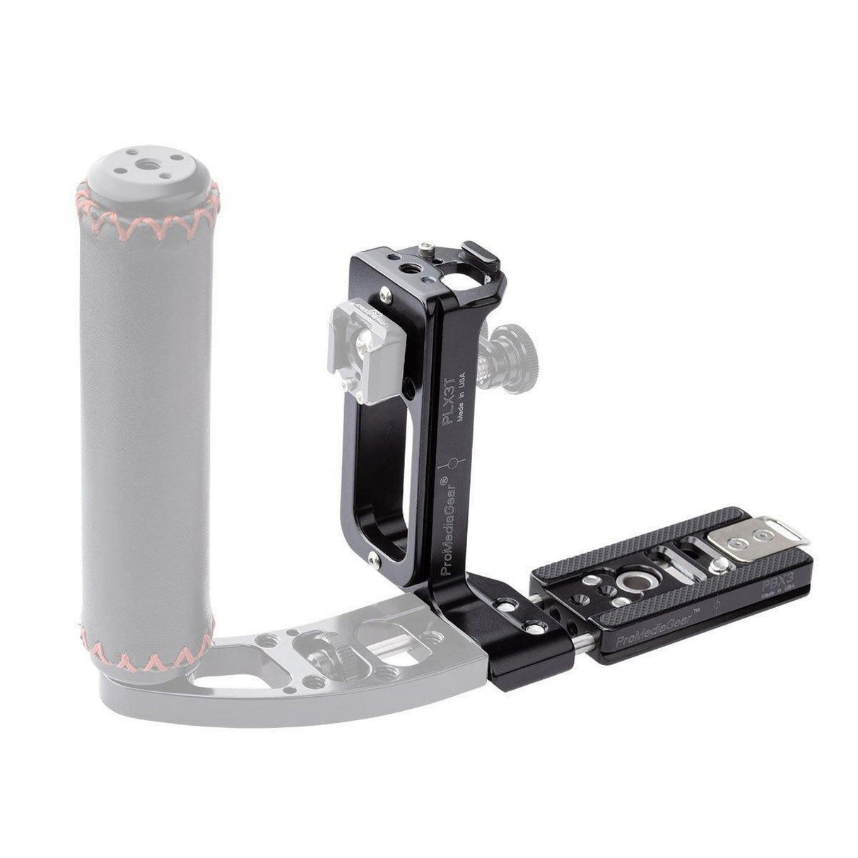 ProMediaGear PLX3TQD Universal Arca-Swiss L-Bracket for DSLR and Mirrorless Cameras with Articulating LCD Screens