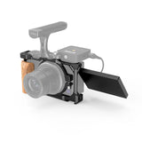 SmallRig Camera Cage with Wooden Handgrip for Sony ZV1