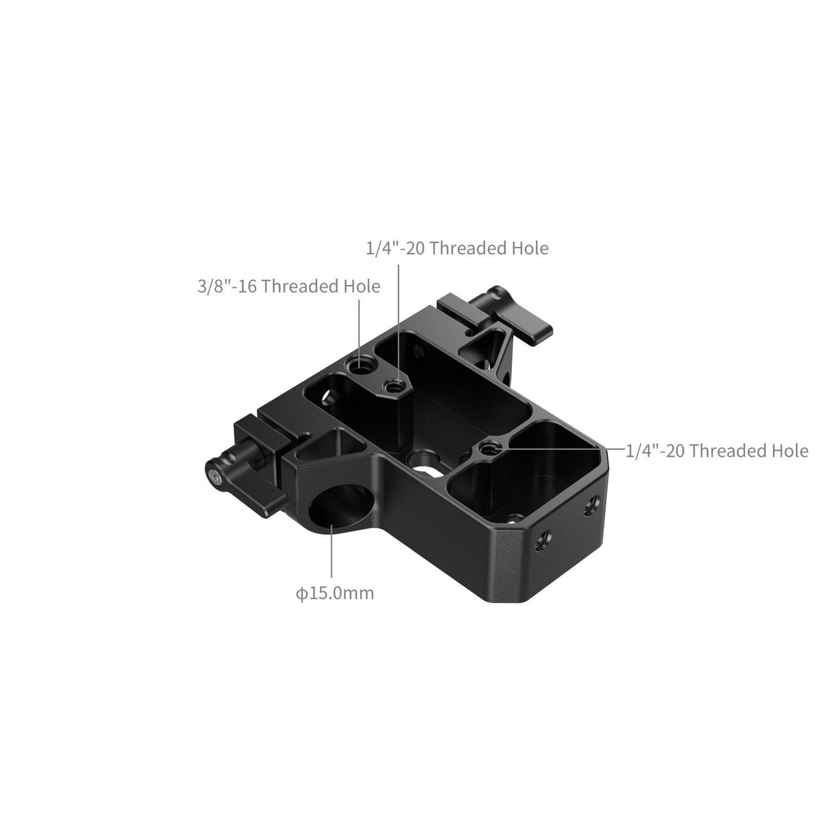 SmallRig 5609 Bottom Mount Plate with Dual 15mm Rod Clamp