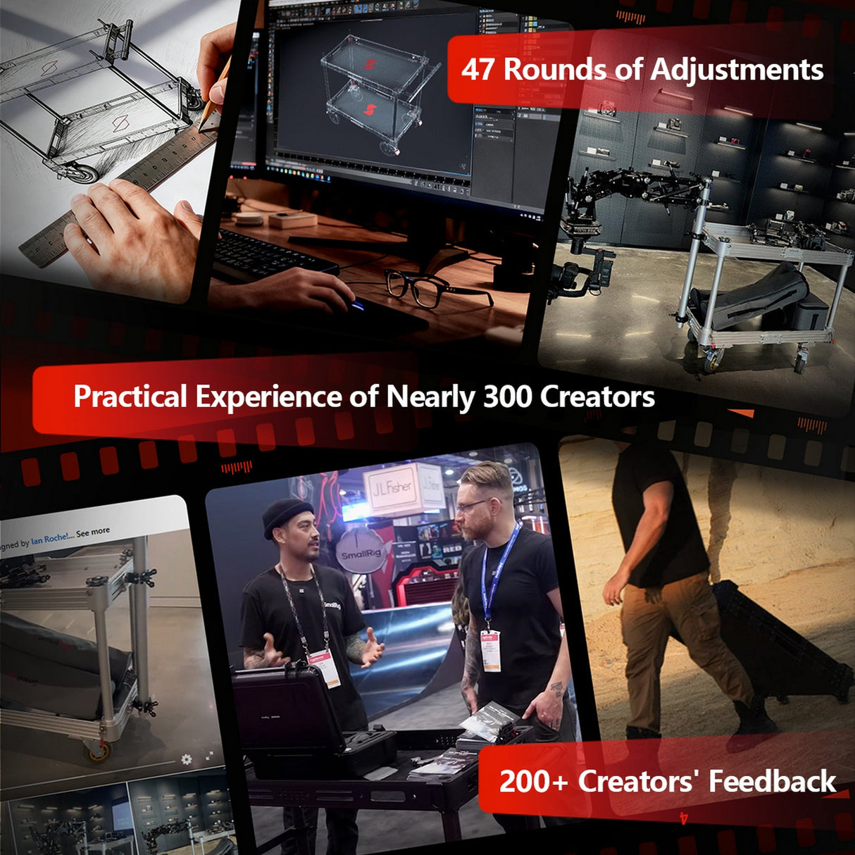 SmallRig MD4573 36-Inch Lightweight Video Production Camera Cart