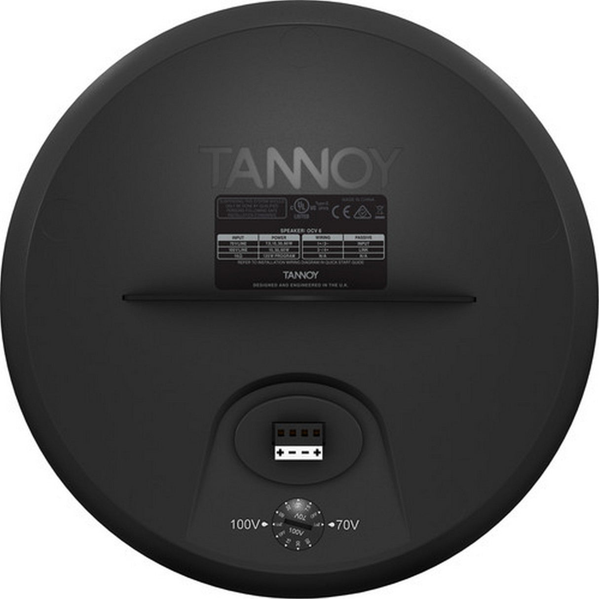 Tannoy OCV 6 Coaxial Pendant Black Loudspeaker, 6 Inch