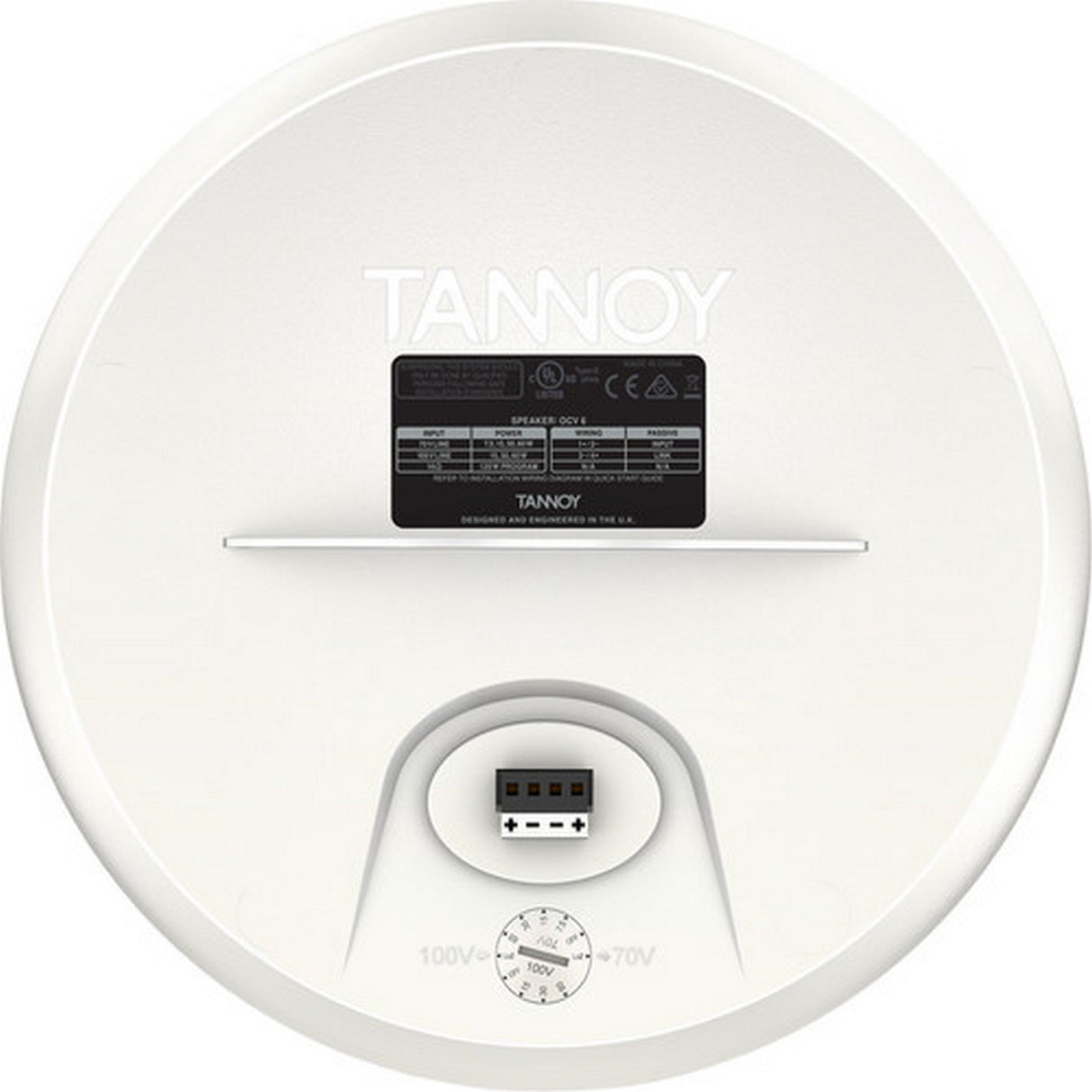 Tannoy OCV6WH Coaxial Pendant White Loudspeaker, 6 Inch