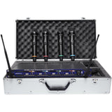 VocoPro UHF-5805-9 Rechargeable 4-Channel UHF Wireless Microphone System