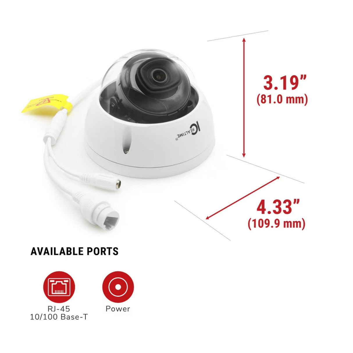 IC Realtime IPEG-D20F-IRW4 2 MP Indoor/Outdoor Vandal Dome Camera