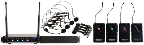 VocoPro Digital-Quad-B-500 4-Channel UHF Wireless Microphone System