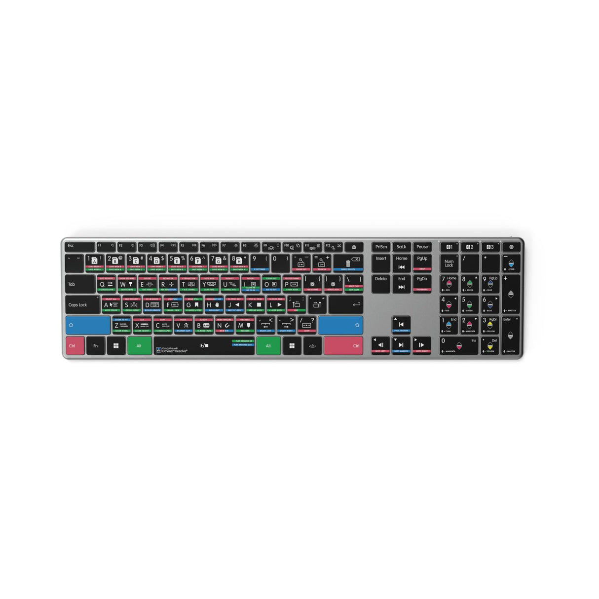 Editors Keys DaVinci Resolve Wireless Backlit Keyboard - Windows
