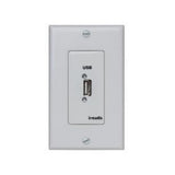 Intelix USB-WP-C-W Full-Speed USB Extender Wall Plate Client Side White
