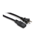 Hosa PWC-178 IEC C9 to NEMA 1-15P Power Cord Cable 8-Feet (Used) - used