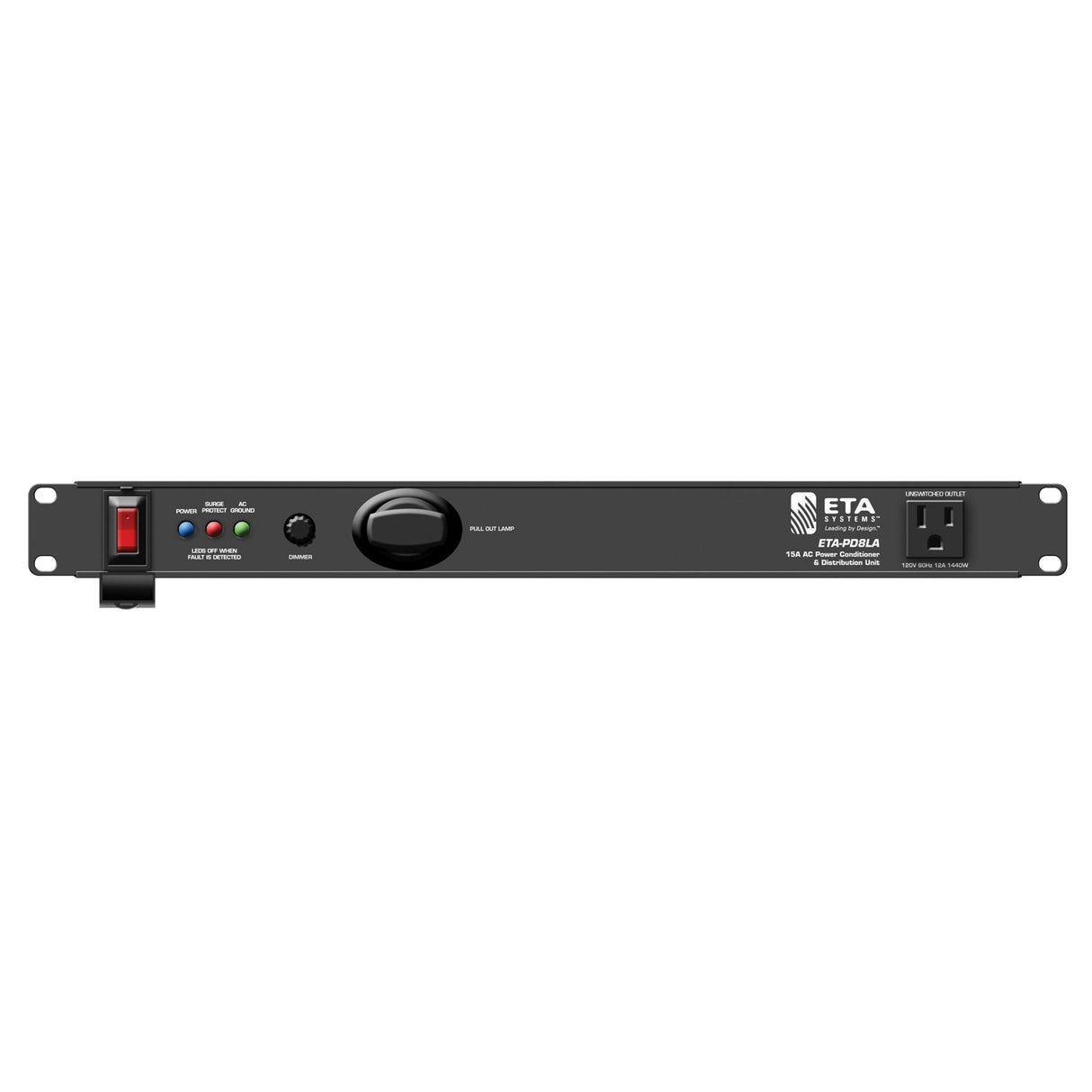 ETA Systems ETA-PD8LA 9-Outlet 15A Rackmount Power Distribution with Light