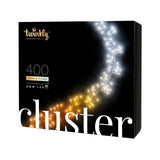 Twinkly Cluster 400L 4.3mm Diffuse Flat AWW Lens Light Black/Green Wire