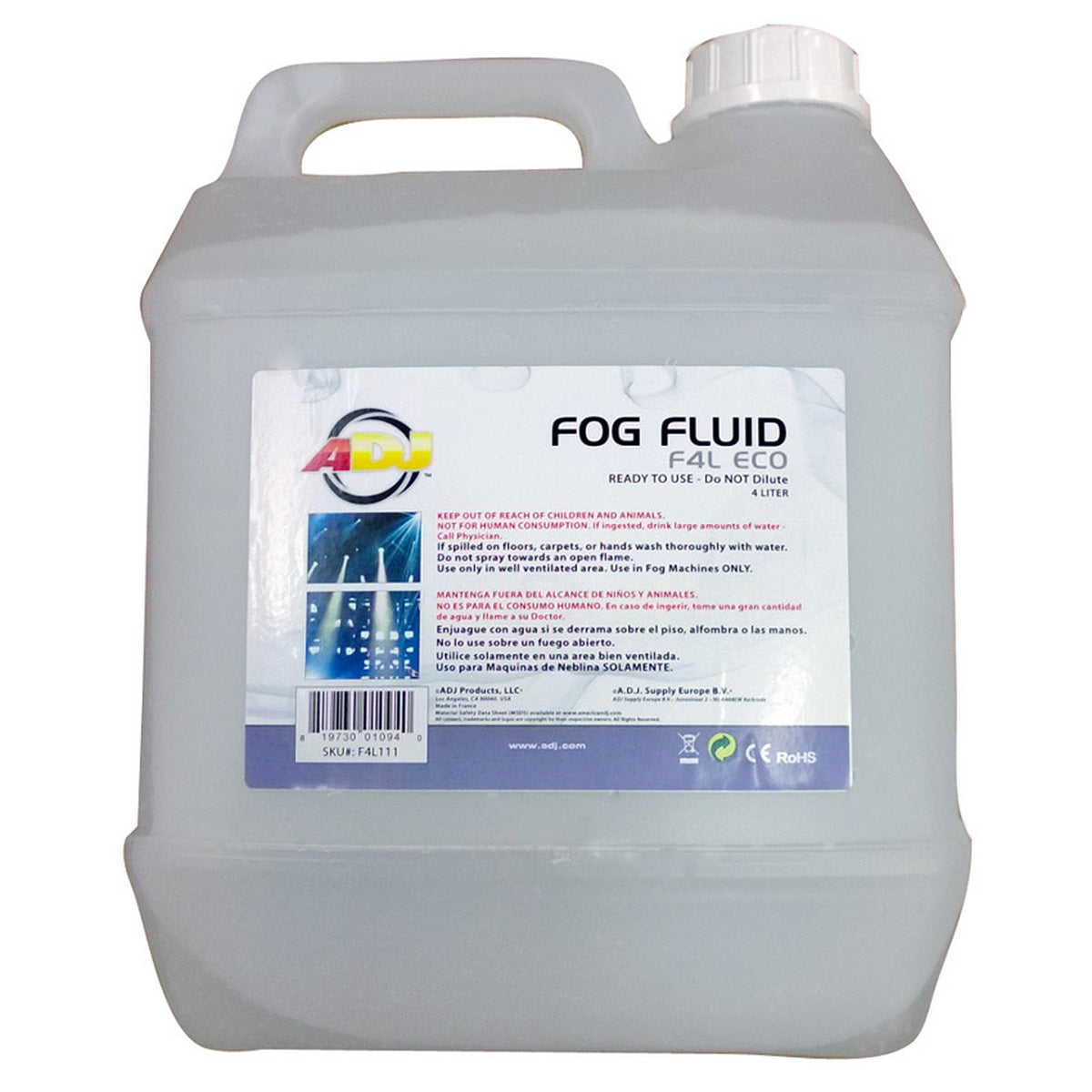 ADJ F4L Eco Fog Fluid (4 Liter)