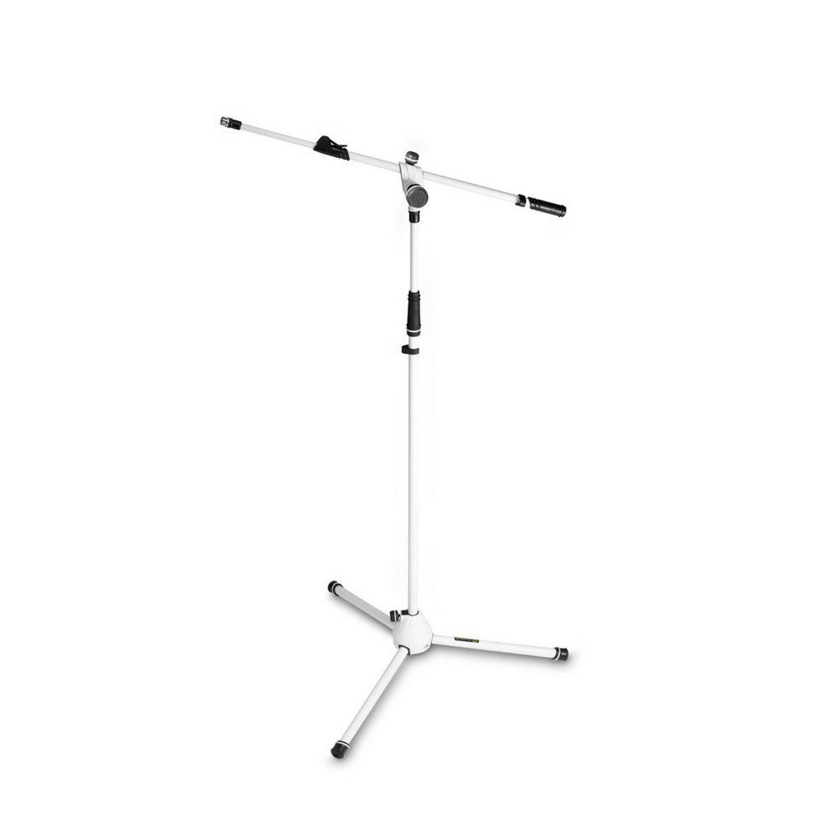 Gravity MS 4322 W Microphone Stand with Folding Tripod Base and 2-Point Adjustment Telescoping Boom, White