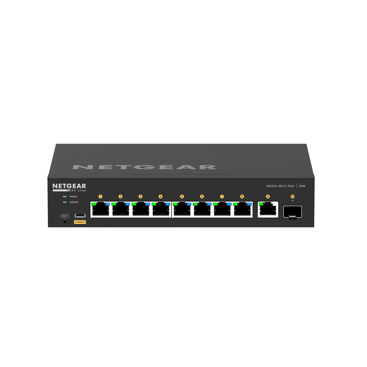 NETGEAR M4250-9G1F-POE+ 10-Port AV Managed Switch