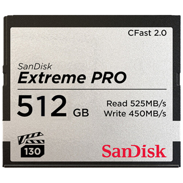 SanDisk - SanDisk Extreme PRO 512GB CFast 2.0 Card - SDCFSP-512G-G46D