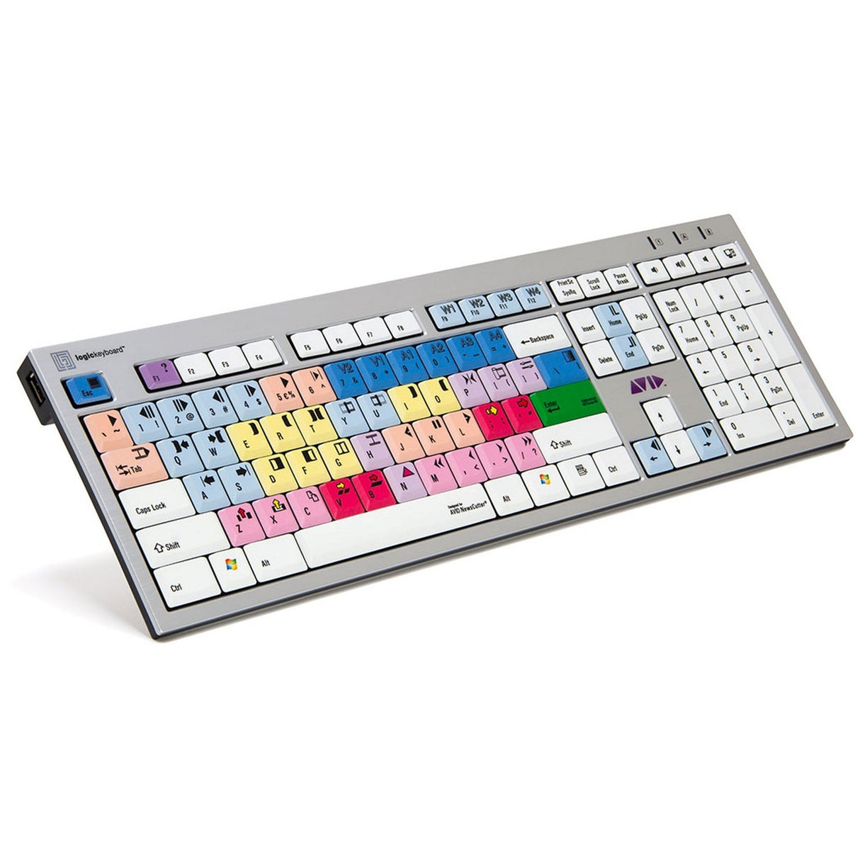 Logickeyboard AVID NewsCutter PC Slim Line Keyboard, US