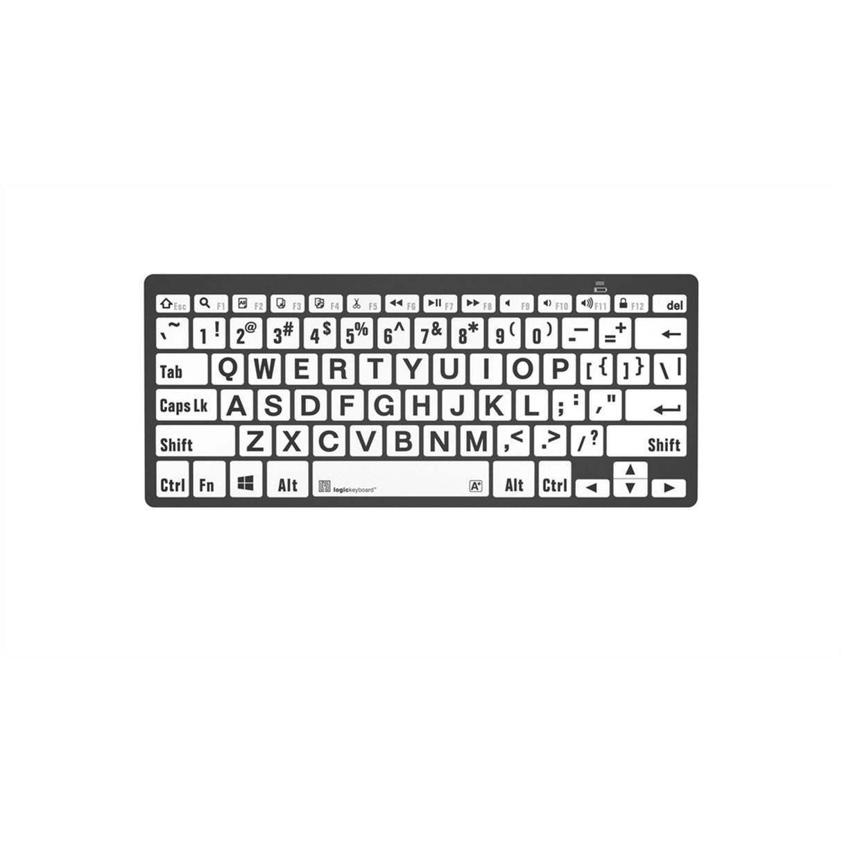 Logickeyboard XLPrint Bluetooth Black on White PC Keyboard