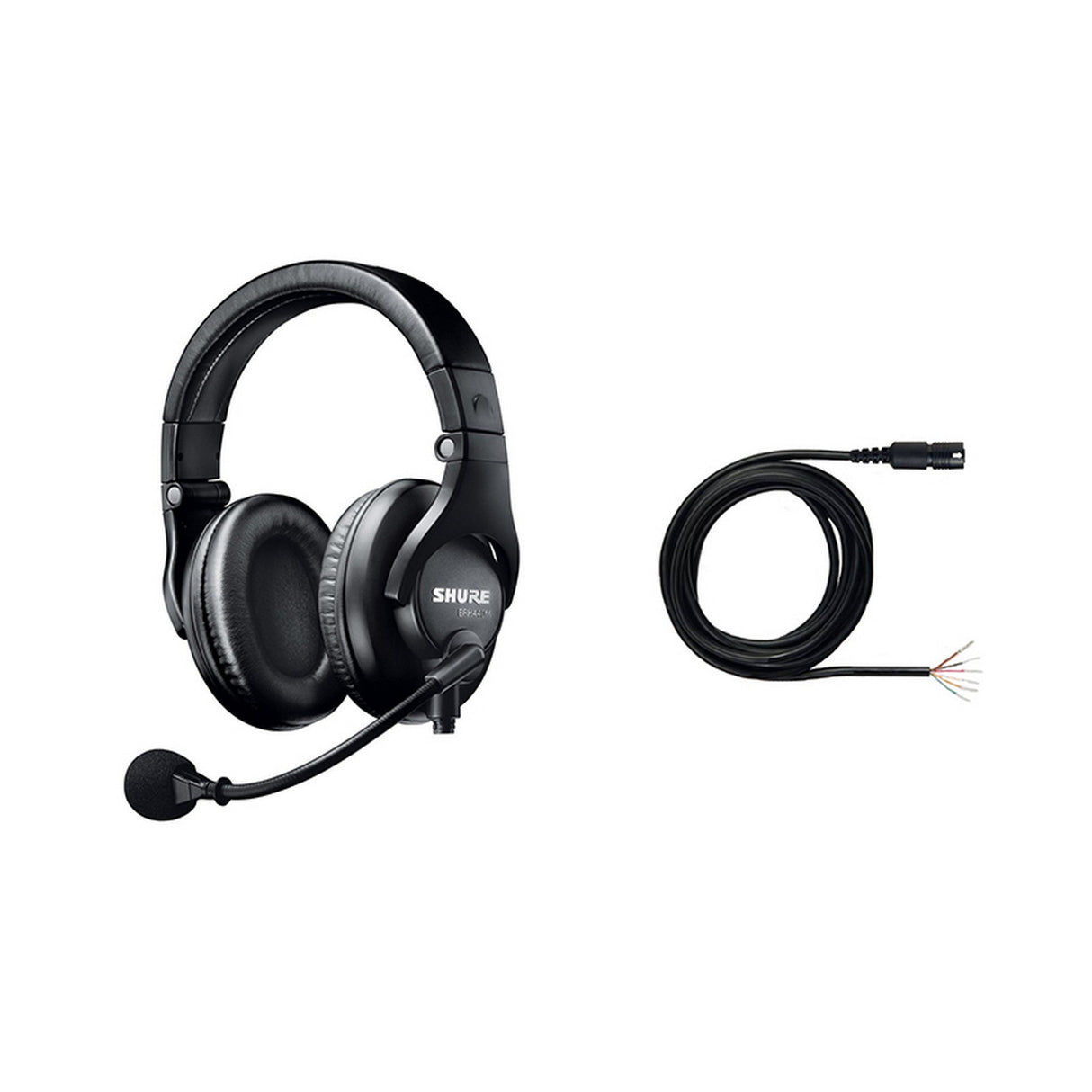 Shure BRH440M Closed-Back Broadcast Headset with BCASCA1 Single Sided Detachable Cable