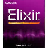 Elixir 16546X Phosphor Bronze NANOWEB Acoustic Guitar Strings 3-Pack - Medium (13-56)