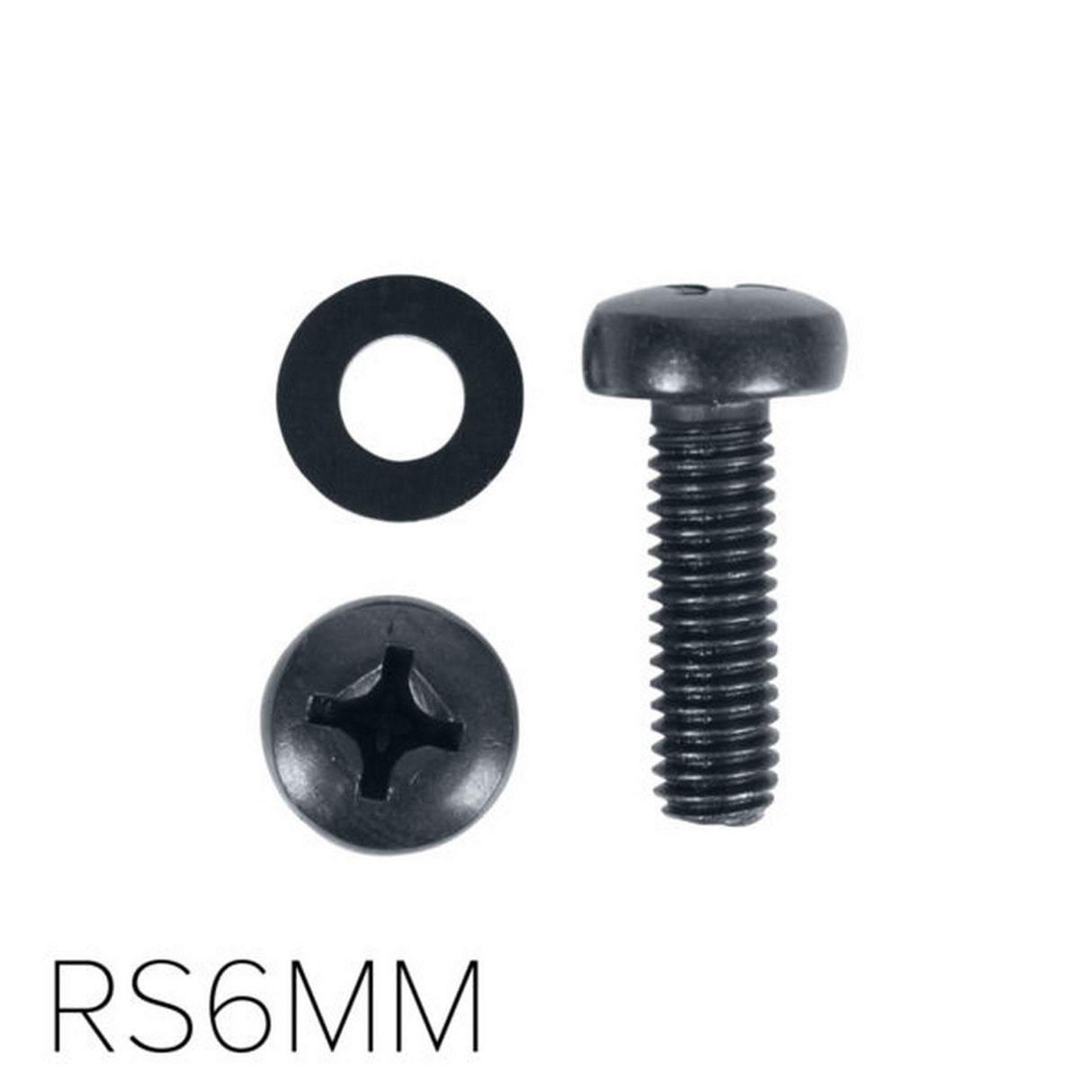 Lowell RS6MM-100 6mm Phillips Pan Head Screws, Black, 100-Pieces Bag